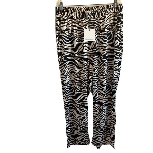 NWT Chloe Kristyn $200 Zebra Print Palazzo Pants Plus Size 2X - Picture 1 of 8